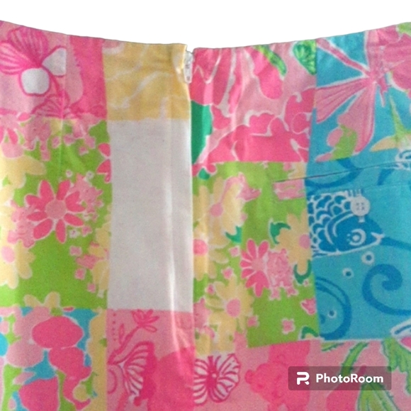 VINTAGE LILLY PULITZER MULTI PETAL PATCH SKIRT - Picture 3 of 4
